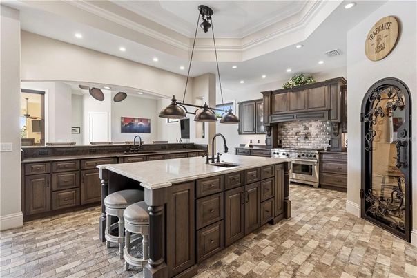 Interior, Kitchen, Pendant Lights, Recessed Lighting, Stainless Steel Appliances