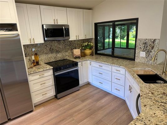Interior, Kitchen, Wood Texture Flooring
