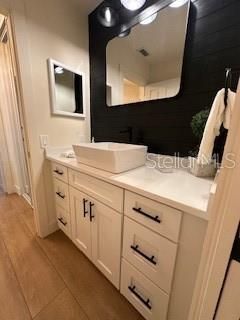 Bathroom, Dual Sink Vanities, Interior, Wood Texture Flooring