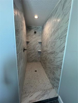 Bathroom, Interior, Marble Walls, Recessed Lighting