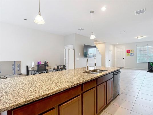 Dining room, Interior, Kitchen, Pendant Lights, Recessed Lighting