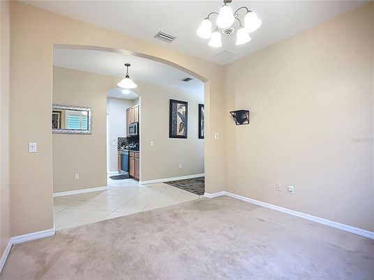 Empty room, Interior, Kitchen, Pendant Lights