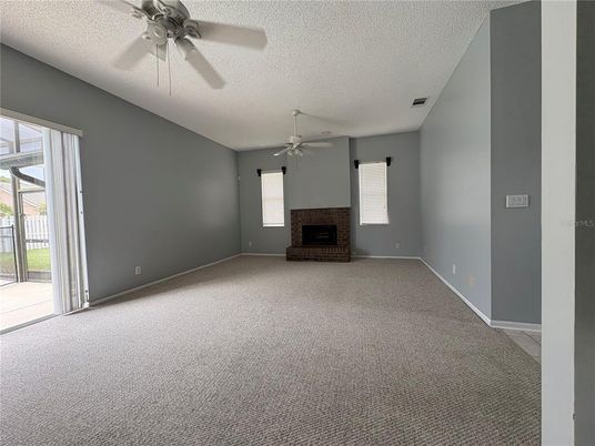 Empty room, Fireplace, Interior