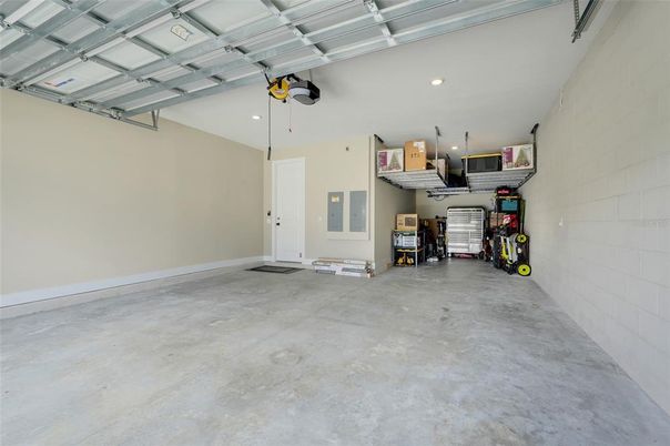 Garage, Interior, Recessed Lighting, Stone Walls