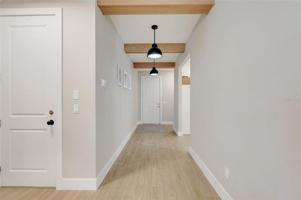 Interior, Pendant Lights, Wooden Beams, Wood Texture Flooring