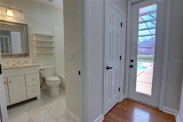Bathroom, Interior, Wood Texture Flooring