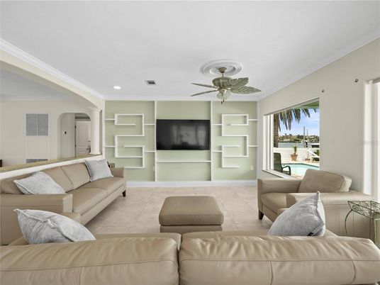 Interior, Living room, Recessed Lighting