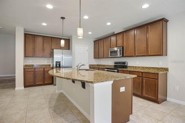 Interior, Kitchen, Pendant Lights, Recessed Lighting, Stainless Steel Appliances
