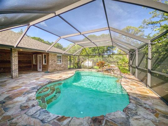 Glass Ceilings, Interior, Pool, Stone Walls, Sun Room