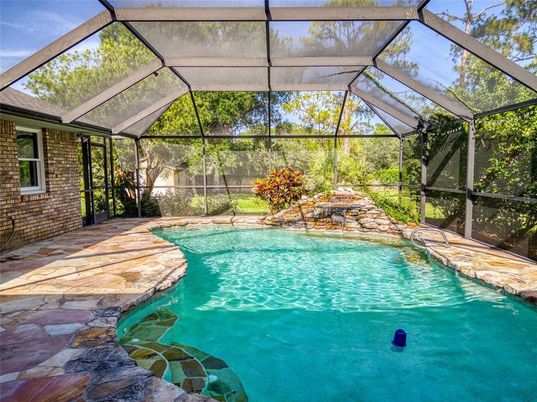 Glass Ceilings, Interior, Pool, Stone Walls, Sun Room