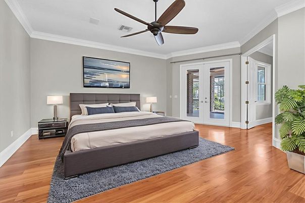 Bedroom, Interior, Wood Texture Flooring