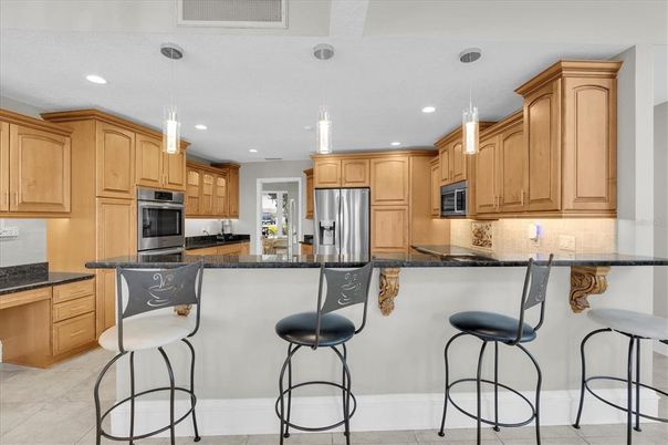 Interior, Kitchen, Pendant Lights, Recessed Lighting, Stainless Steel Appliances
