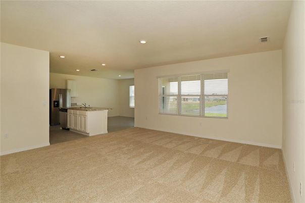 Empty room, Interior, Kitchen, Recessed Lighting
