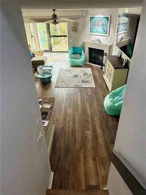Fireplace, Interior, Living room, Wood Texture Flooring