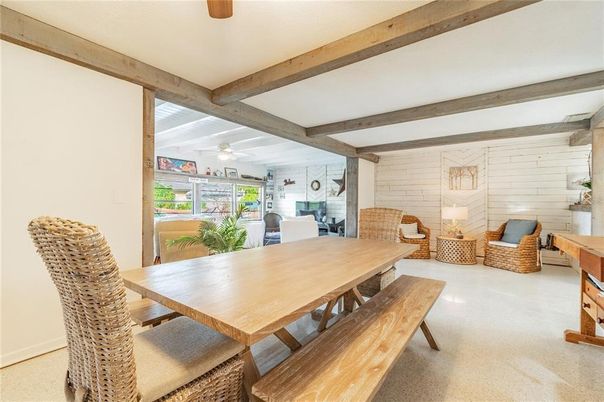 Dining room, Interior, Wooden Beams