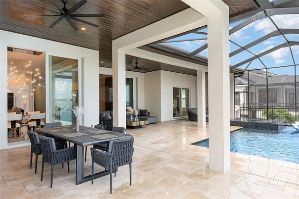 Dining room, Glass Ceilings, Interior, Pool, Recessed Lighting, Sun Room