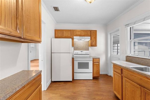Interior, Kitchen, Wood Texture Flooring