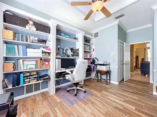 Home Office, Interior, Wood Texture Flooring