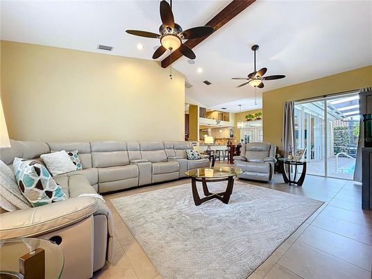 Interior, Kitchen, Living room, Recessed Lighting