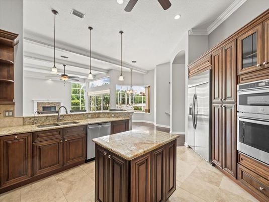 Interior, Kitchen, Pendant Lights, Recessed Lighting, Stainless Steel Appliances