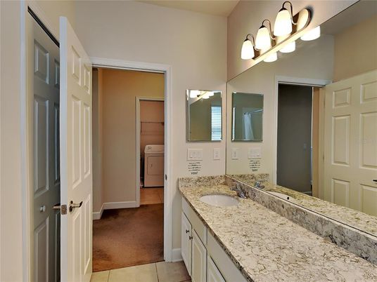 Bathroom, Dual Sink Vanities, Interior, Washer