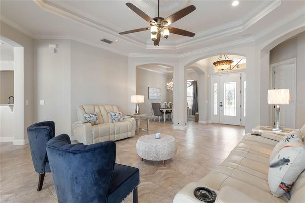 Interior, Living room, Recessed Lighting