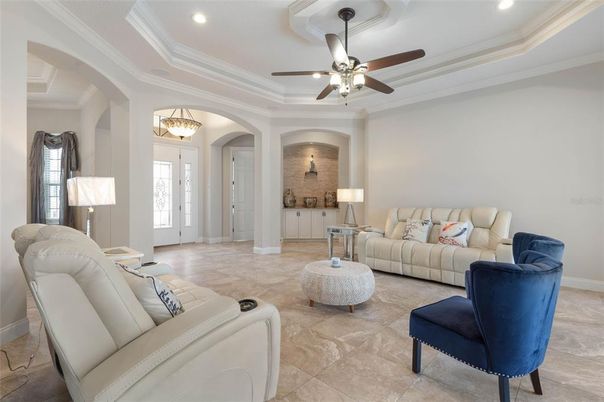 Interior, Living room, Recessed Lighting