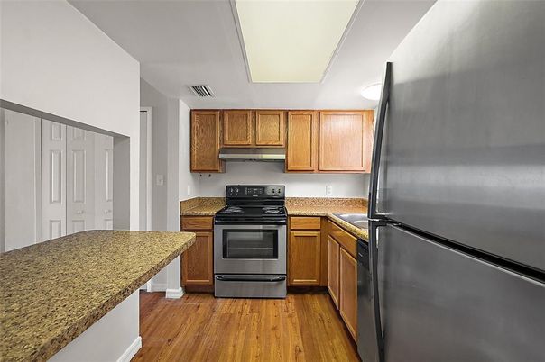 Interior, Kitchen, Wood Texture Flooring
