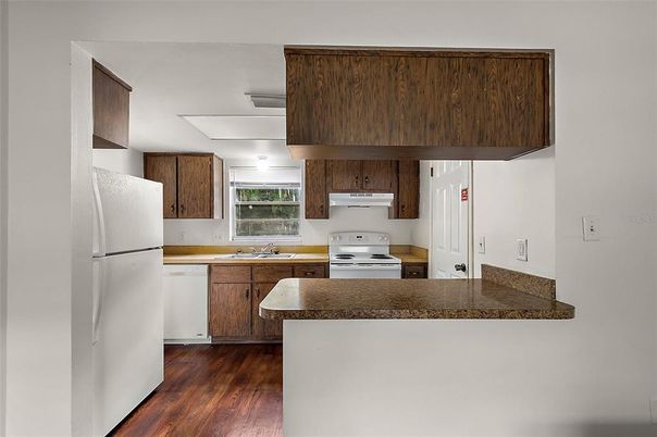 Interior, Kitchen, Wood Texture Flooring