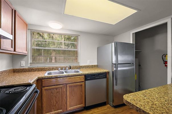 Interior, Kitchen, Wood Texture Flooring
