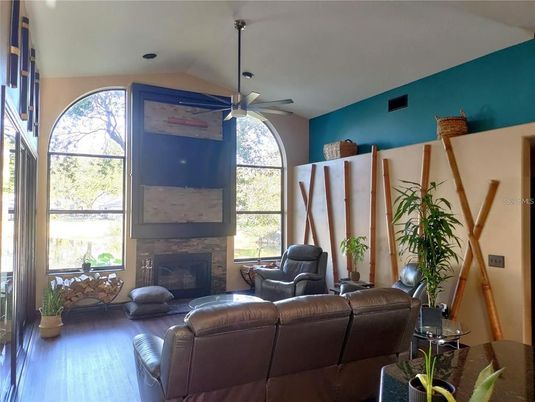 Fireplace, Interior, Wood Texture Flooring