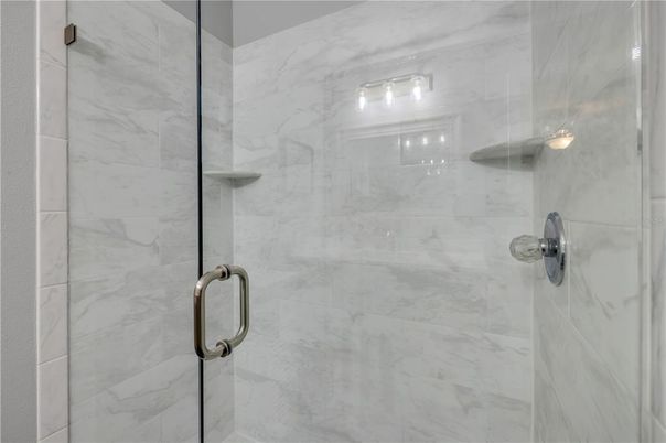 Bathroom, Glass Shower, Interior, Marble Walls