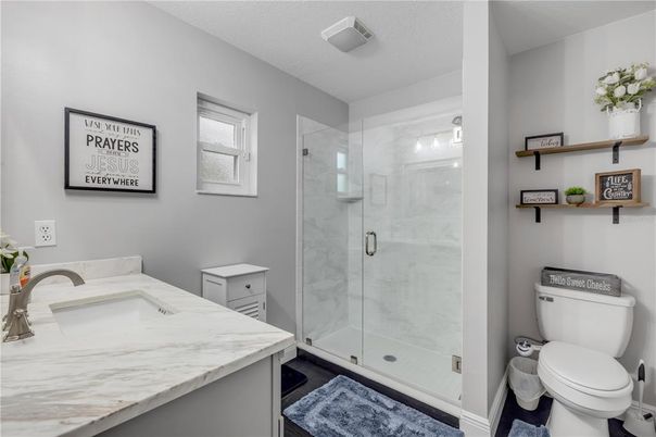 Bathroom, Glass Shower, Interior, Marble Walls