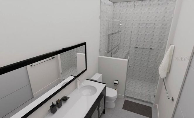 Bathroom, Glass Shower, Interior