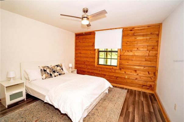 Bedroom, Interior, Wood Texture Flooring, Wooden Walls