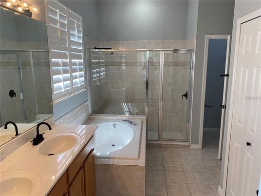Bathroom, Dual Sink Vanities, Glass Shower, Interior