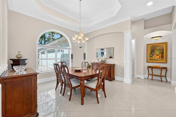 Chandelier, Dining room, Interior, Recessed Lighting