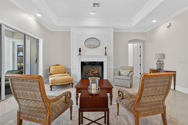 Fireplace, Interior, Living room, Recessed Lighting