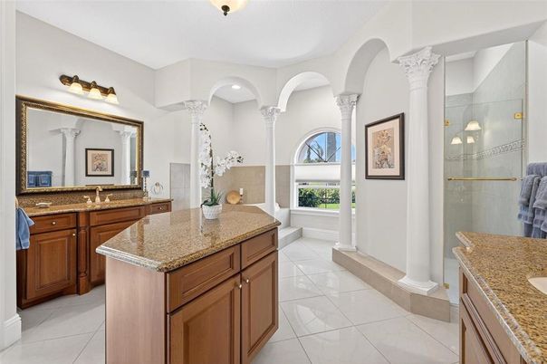 Bathroom, Dual Sink Vanities, Glass Shower, Interior