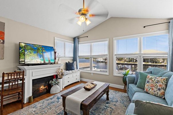 Fireplace, Interior, Living room, Water, Wood Texture Flooring