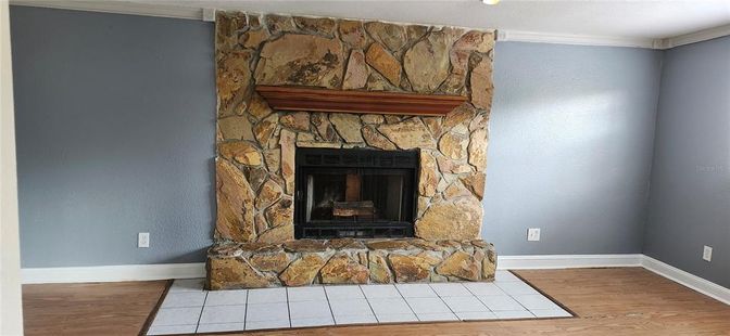 Fireplace, Interior, Wood Texture Flooring