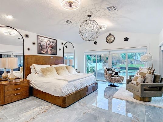 Bedroom, Interior, Recessed Lighting