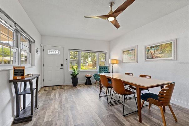 Dining room, Interior, Wood Texture Flooring