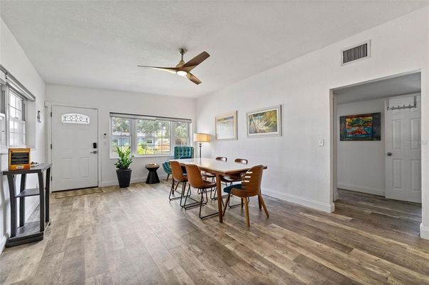 Dining room, Interior, Wood Texture Flooring