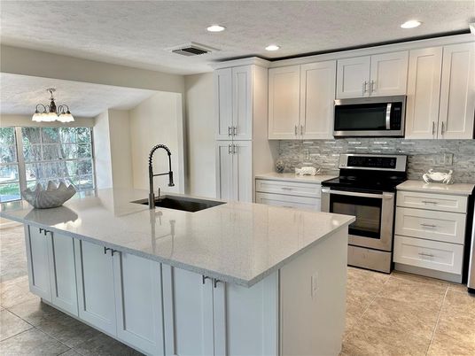 Interior, Kitchen, Recessed Lighting, Stainless Steel Appliances