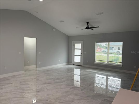 Empty room, Interior, Marble, Recessed Lighting