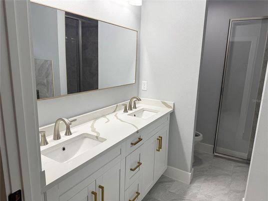 Bathroom, Dual Sink Vanities, Interior, Marble