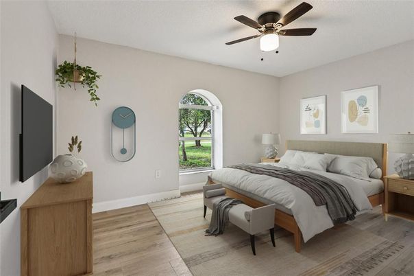 Bedroom, Interior, Wood Texture Flooring