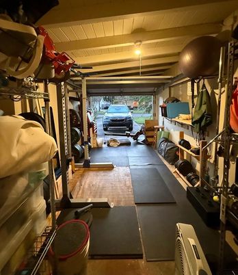 Fitness Equipment, Garage, Interior, Wood Texture Flooring