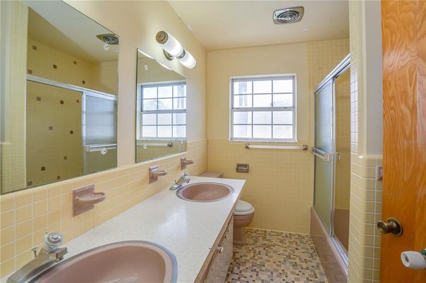 Bathroom, Dual Sink Vanities, Glass Shower, Interior